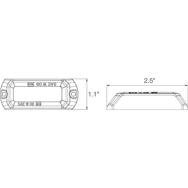 3-Clear LED 2.5 in. Mini Strobe Light