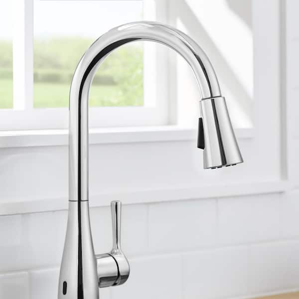 Sadira Single-Handle Pull-Down Sprayer Kitchen Faucet in Chrome