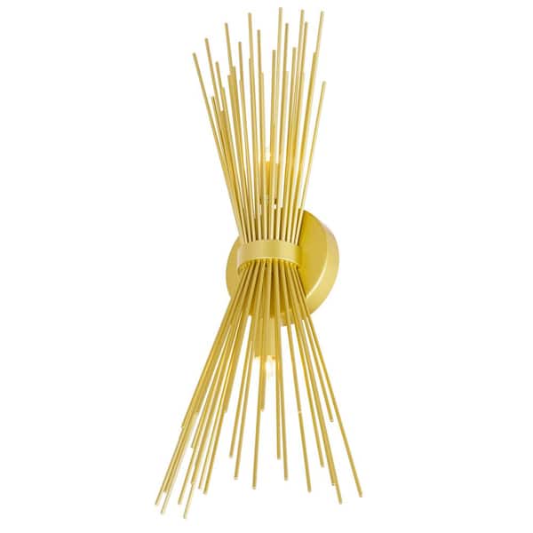 Savannah 2 Light Wall Sconce With Gold Leaf Finish