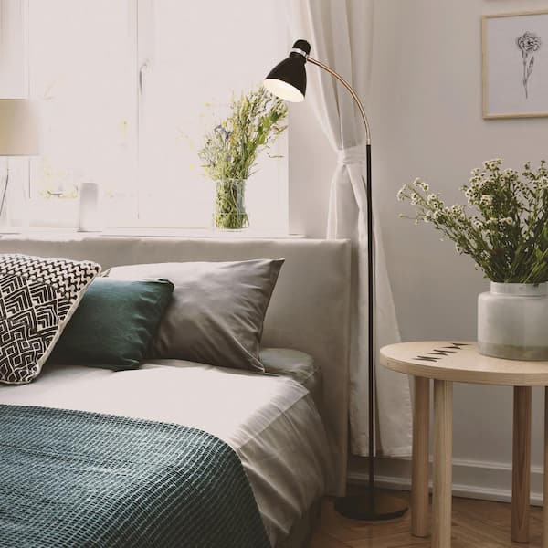 Avery 63 in. Black LED Modern Contemporary Floor Lamp With Dimmable Light