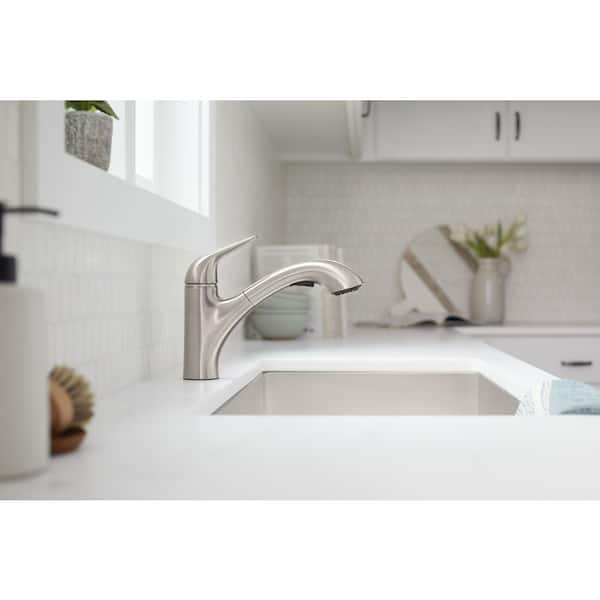 Jolt Single Handle Standard Kitchen Faucet in Vibrant Stainless