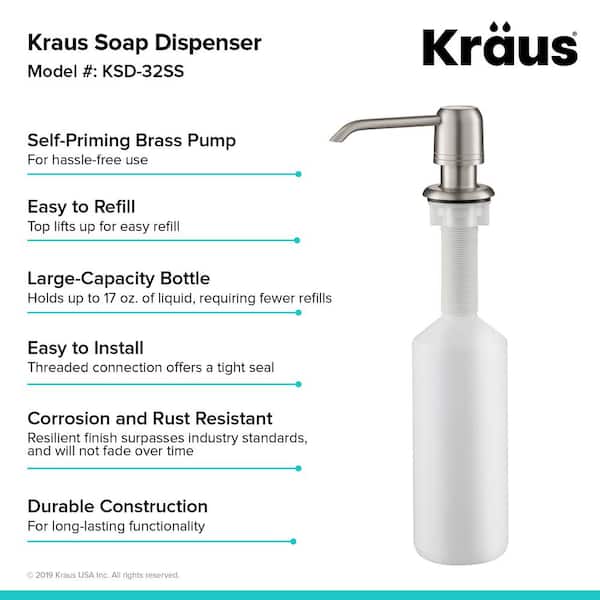Kitchen Soap Dispenser in Stainless Steel