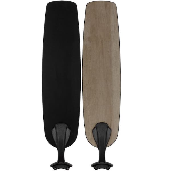 Rockport II 52 in. Indoor Matte Black LED Ceiling Fan with Light kit, Downrod and Reversible Blades Included