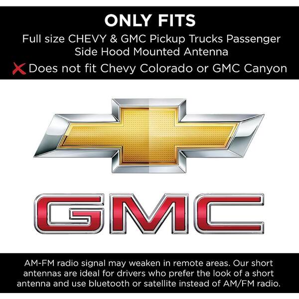 Badass Bullet Antenna Replacement Fits All Chevy & GMC Truck Model Years - Car Antenna Replacement (Matte Black)