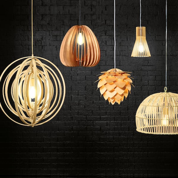 Kaliko 60-Watt 1-Light Kula Wood Kula Wood Pendant