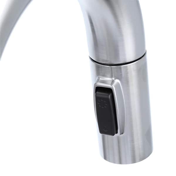 Trinsic Single-Handle Pull-Down Sprayer Bar Faucet Featuring Touch2O Technology in Arctic Stainless
