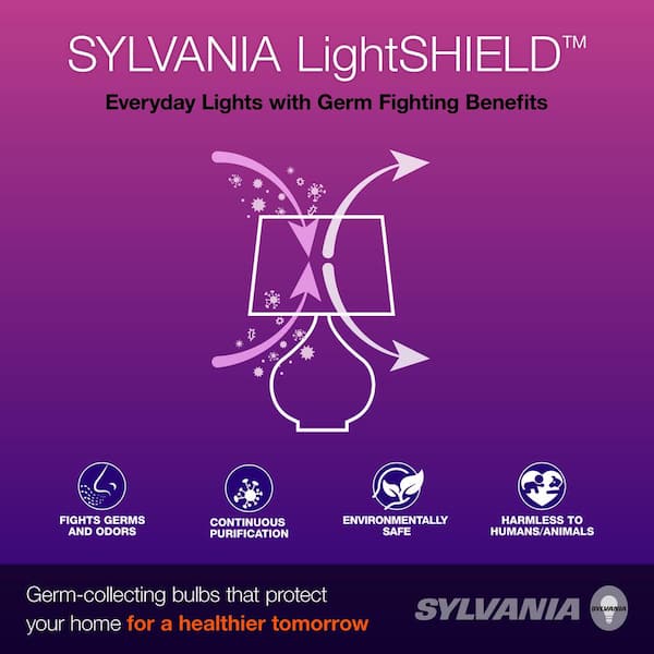 13 in. 120-Volt White Integrated LED Dimmable Flush Mount 3500K with Germ Fighting Technology