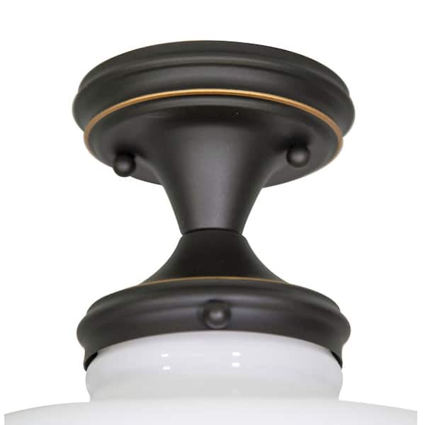 Schoolhouse Oil Rubbed Bronze Ceiling Mount Light