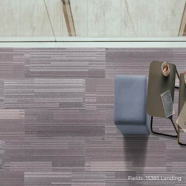 Fields Gray Residential/Commercial 9.84 in. x 39.37 Peel and Stick Carpet Tile (8 Tiles/Case)21.53 sq. ft.