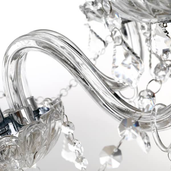 Atlanta 5 -Light Candle Style Traditional Chandelier with Crystal Accents