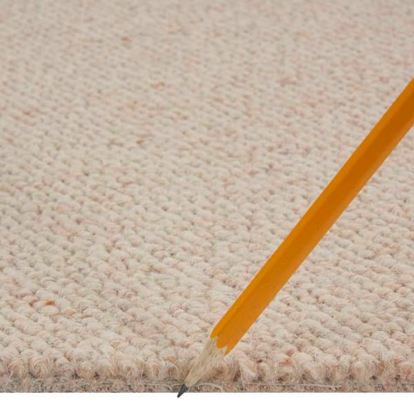 Bismarck - Natural - Brown 13.2 ft. 28 oz. Wool Berber Installed Carpet