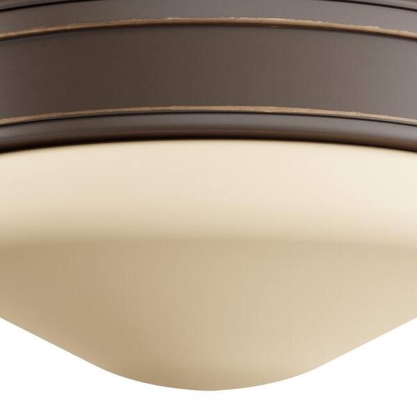 11 in. 1-Light Antique Bronze Integrated LED Flush Mount