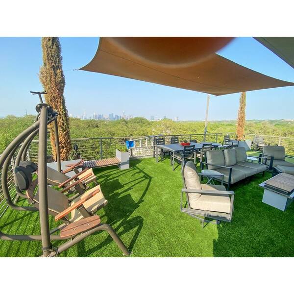 15 ft. W x Cut to Length Green and Tan Nylon Artificial Grass Turf