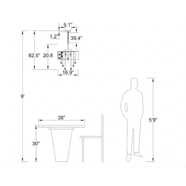 Indianapolis 5-Light Chrome Lantern Drum Chandelier with Crystal Accents