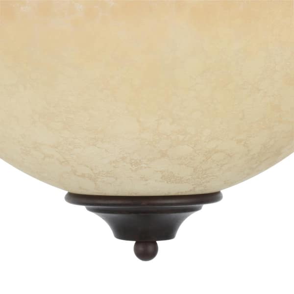 1-Light Old Bronze Sconce with Tuscan Suede Glass Shade