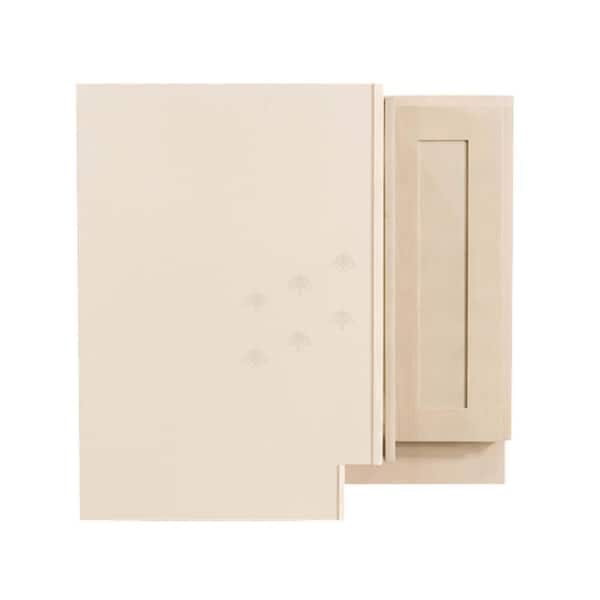 Lancaster Shaker Assembled 36 in. x 34.5 in. x 24 in. Base Lazy Susan Cabinet in Stone Wash