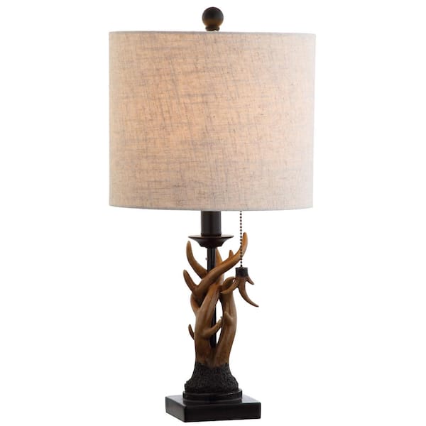 Gaston 20.5 in. Brown Resin Mini Table Lamp