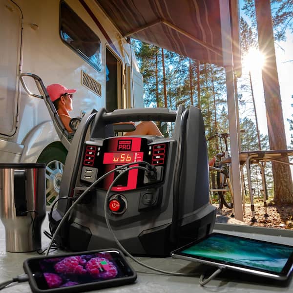 Schumacher Pro Automotive 12-Volt 1200 Peak Amp Jump Starter and Portable Power Station with 100-PSI Air Compressor