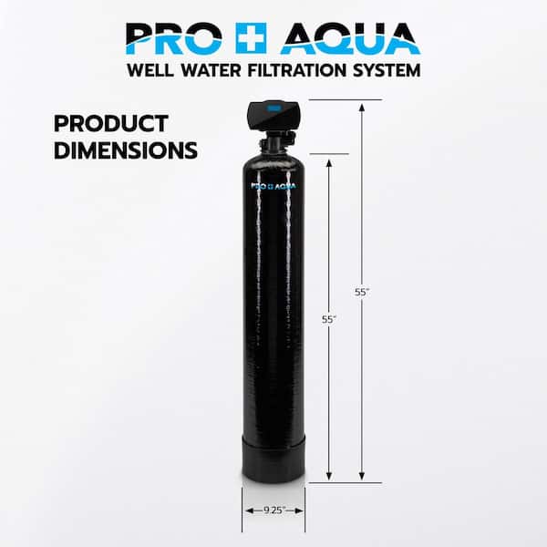 Whole House Well Water Filtration System Filters Iron Sulfur Manganese and More 1 in. Digital Valve 1 cu. ft.