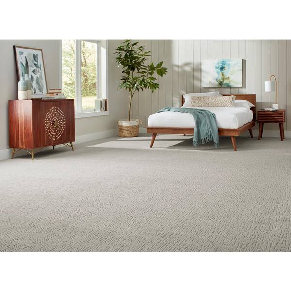 Allison Cove Silver Bell Gray 39 oz. Triexta Pattern Installed Carpet