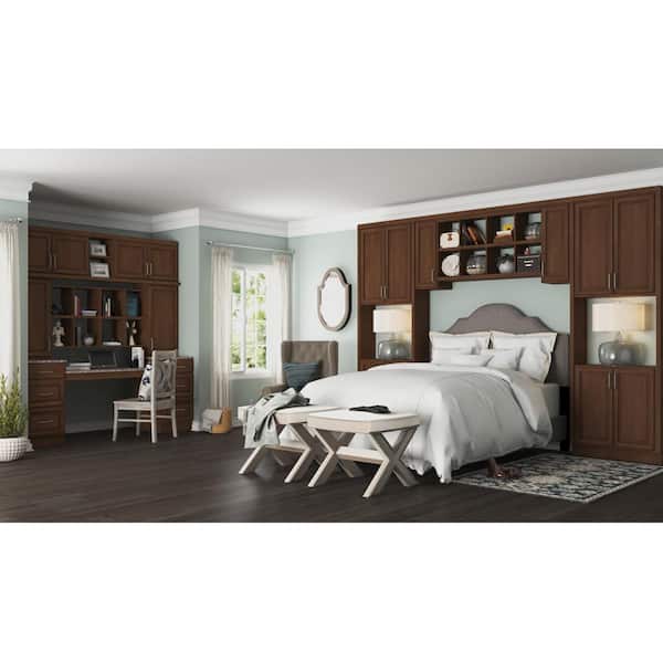 91.5 in. W x 1.5 in. H Square Edge Molding in Cognac