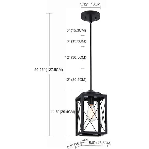 Mousse 1-Light Cage Mini Pendant Light with Matte Black