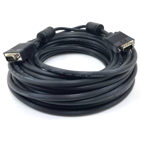 50 ft. X/S/VGA Coaxial HD15 Male to Male Monitor Replacement Cable Double Shield with Ferrites