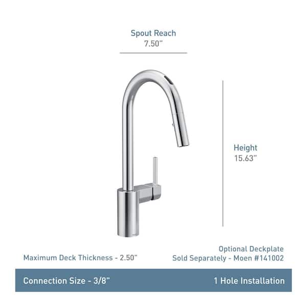 Align Single-Handle Smart Touchless Pull Down Sprayer Kitchen Faucet with Voice Control and Power Clean in Matte Black