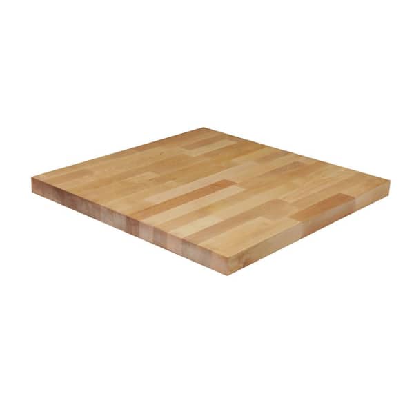 6 ft. L x 25 in. D Unfinished Birch Butcher Block Countertop in With Standard Edge