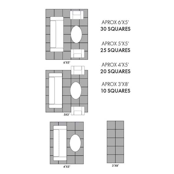 DIP Gold Residential/Commercial 19.7 in. x 19.7 Loose Lay Carpet Tile 4 (Tiles/Case) 10.7 sq. ft.