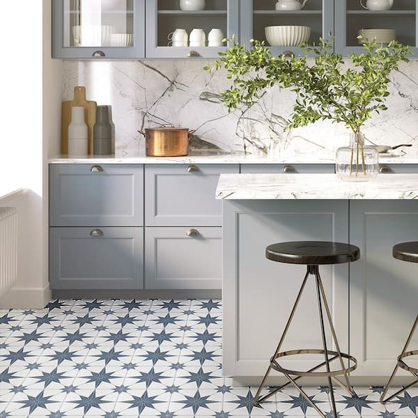 Stella Azul 9-3/4 in. x 9-3/4 in. Porcelain Floor and Wall Tile (10.88 sq. ft./Case)
