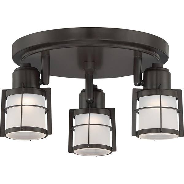 Winside 11.75 in. Western Bronze LED Flush Mount
