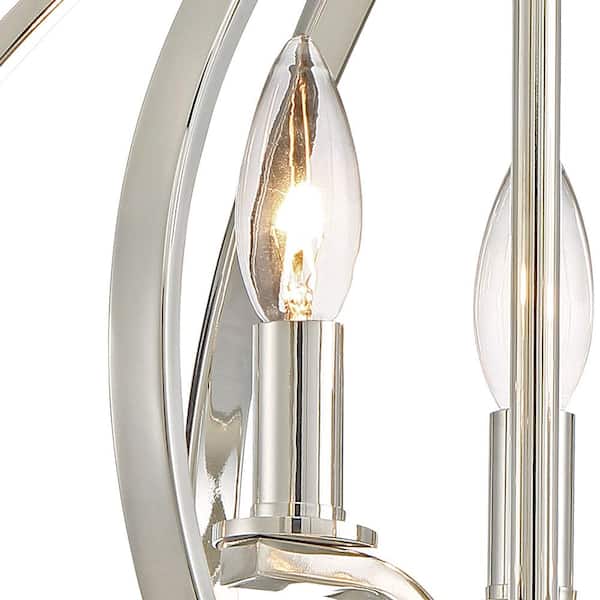 Tilbury 3-Light Polished Nickel Semi Flush Mount