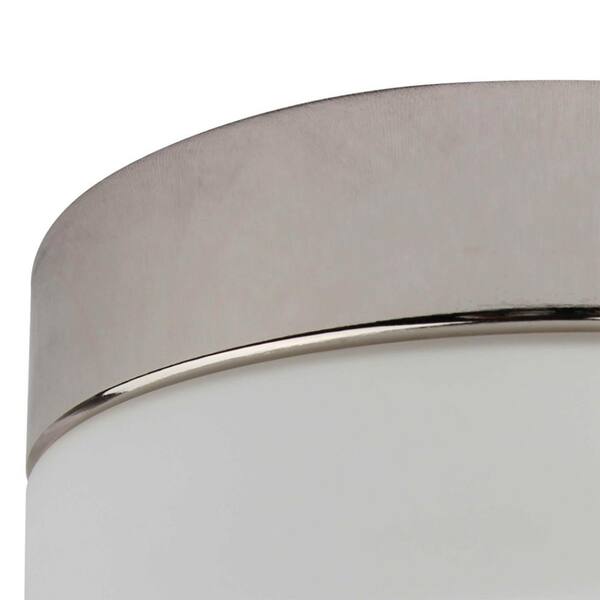 11 in. 1-Light Brushed Nickel LED Flush Mount