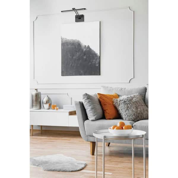 Doreen 1 18.25 in. W x 7.32 in. H Matte Black Integrated LED Picture Light with Movable Head and Arm