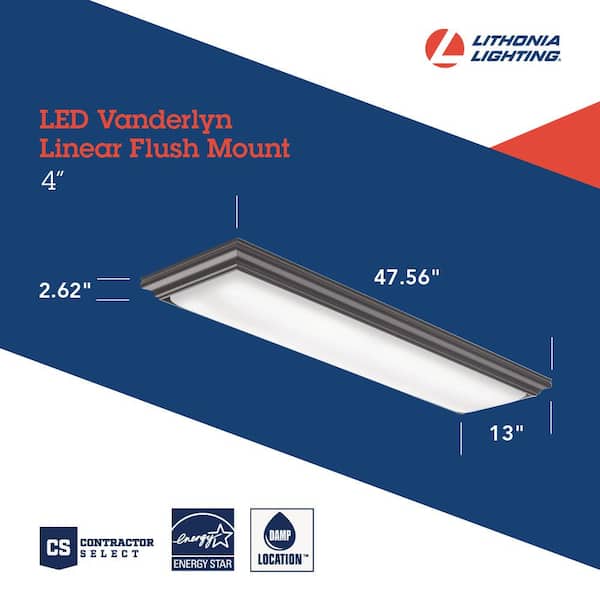 Vanderlyn 4 ft. Brown LED Flush Mount