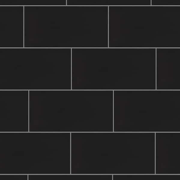 Crown Heights Matte Black 3 in. x 6 in. Ceramic Wall Tile (5.72 sq. ft./Case)