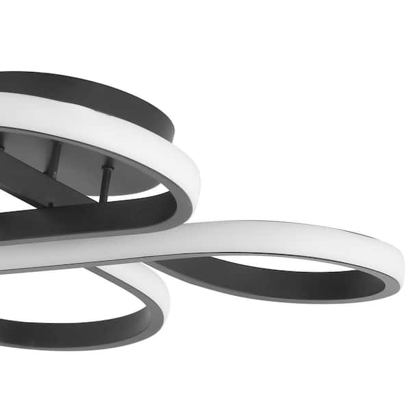 20.5 in. 1-Light Modern Linear LED Flush Mount Ceiling Lighting Fixtures