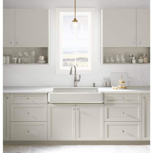 Whitehaven Farmhouse Undermount Apron Front Cast Iron 36 in. Double Bowl with Smart Divide Kitchen Sink in White