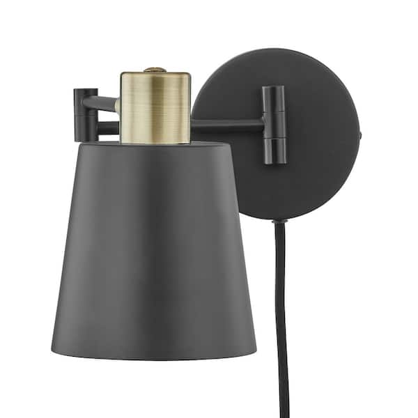 Alexi Plug-In Wall Sconce in Black