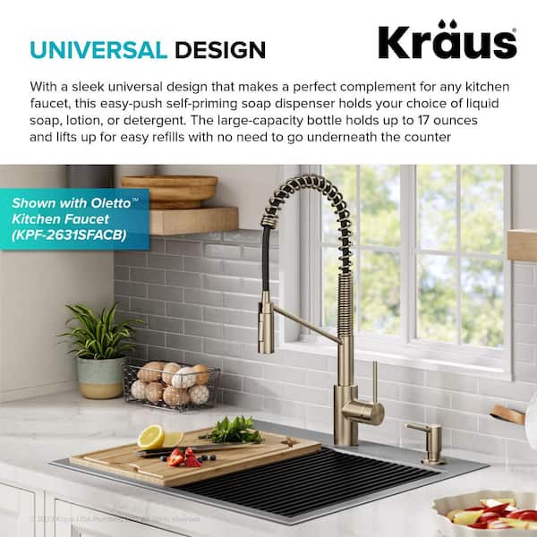 Kitchen Soap and Lotion Dispenser in Spot-Free Antique Champagne Bronze