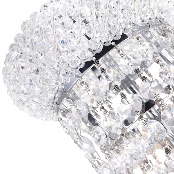 Empire 34 Light Down Chandelier With Chrome Finish