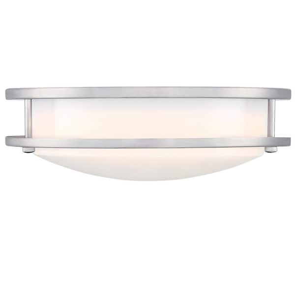Lauderdale 11 in. 19-Watt Brushed Nickel Integrated LED Flush Mount
