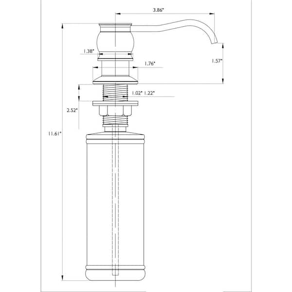 Kitchen Soap Dispenser in Matte Black
