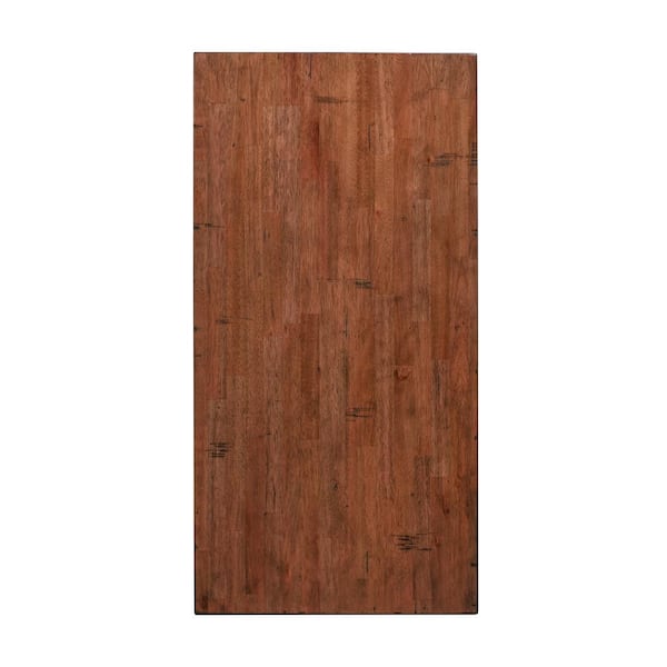 6 ft. L x 39 in. D Finished Eucalyptus Solid Wood Butcher Block Island Countertop With Eased Edge