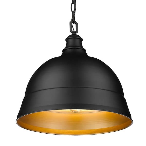 Rebel 2-Light Matte Black Hanging Barn Light Pendant