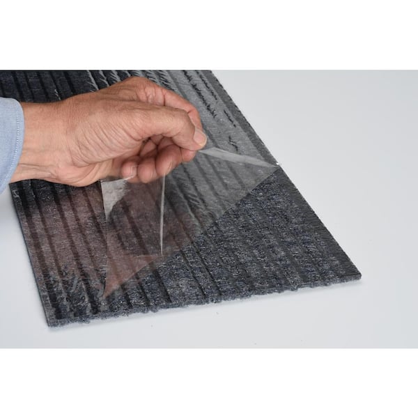 Black Commercial/Residential 9 in. x 36 in. Peel and Stick Carpet Tile Plank 8 Tiles/Case (18 sq. ft.)