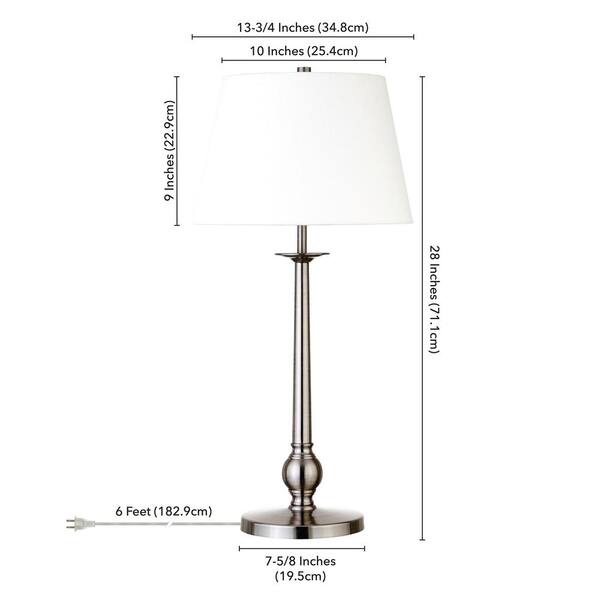 Wilmer 28 in. Brushed Nickel Table Lamp