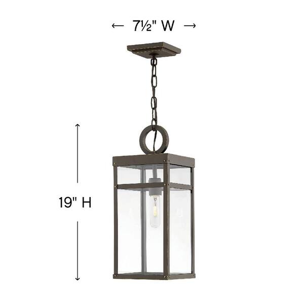 Porter 1-Light Oil Rubbed Bronze Outdoor Hanging Lantern