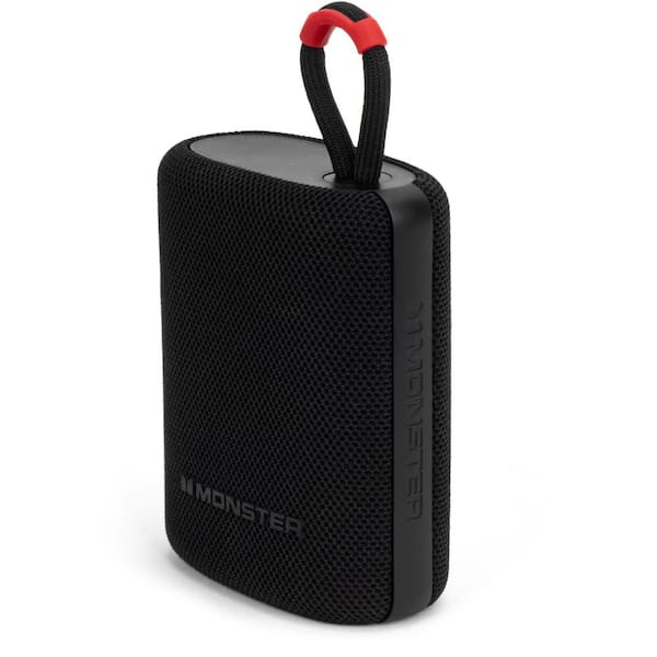 Black Portable Wireless Speaker with Built In Strap